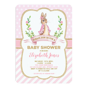 Bunny Baby Shower Invitations Zazzle Bunny Baby Shower Invitations Zazzle