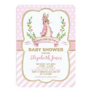 Bunny Baby Shower Invitations Zazzle