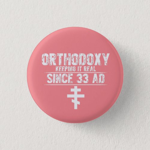 Girl Pink l Orthodox Cross l Church l Funny Saying Button