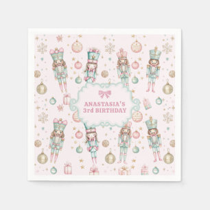 Girl Pink Nutcracker Birthday Napkins