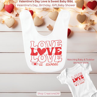 Girl pink One Loved Mini with XOXO on back Baby Bib