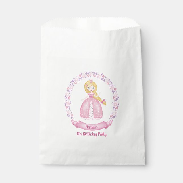 Girl Pink Party Favor Bag (Front)
