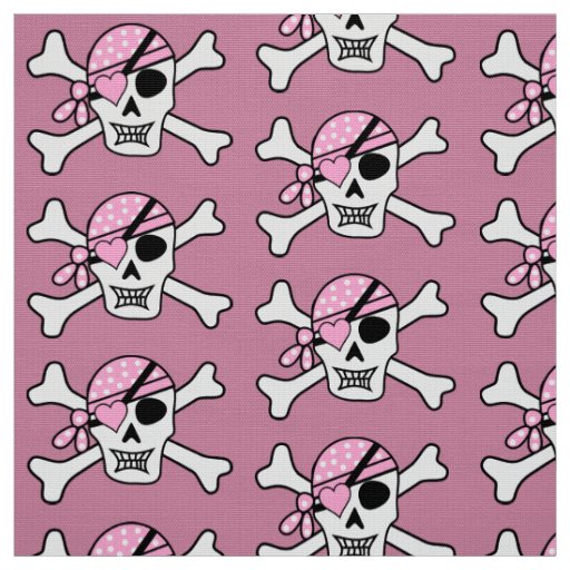 Skull & Crossbones Small Note Cards: Hot Pink