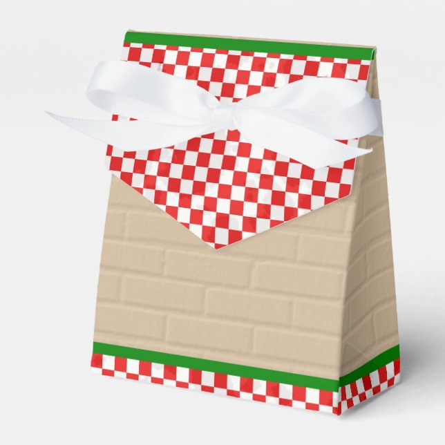 Girl Pizza Party Favor Box (Front Side)