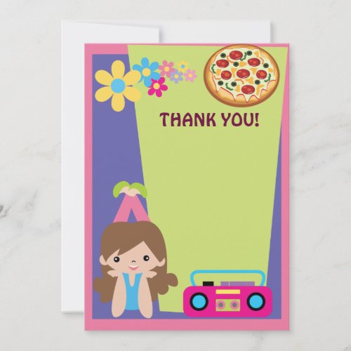 Girl Pizza Party Thank You