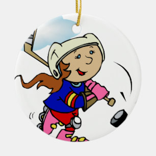Girl Player Ceramic Ornament