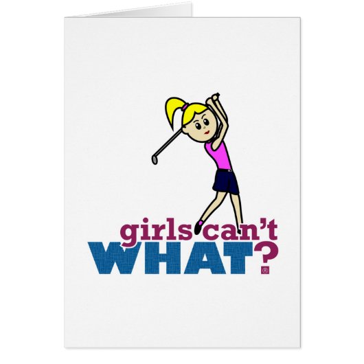 Girl Playing Golf Cards (Front)