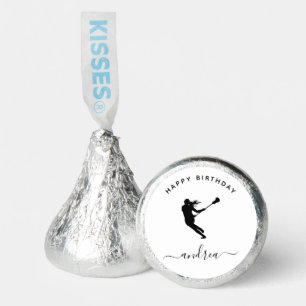 Girl Playing Lacrosse Player & Custom Name Elegant Hershey®'s Kisses®