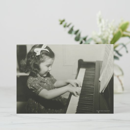 Girl Playing Piano (Standing Front)