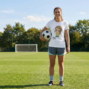 Girl Playing Soccer Adorable Kids Sports T-Shirt