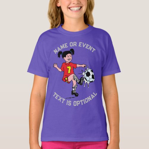 Girl Playing Soccer T_Shirt