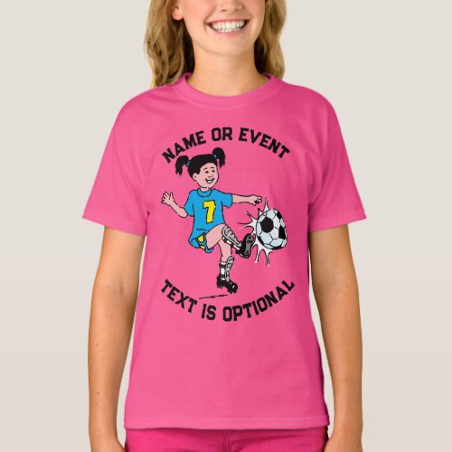 Girl Playing Soccer T_Shirt