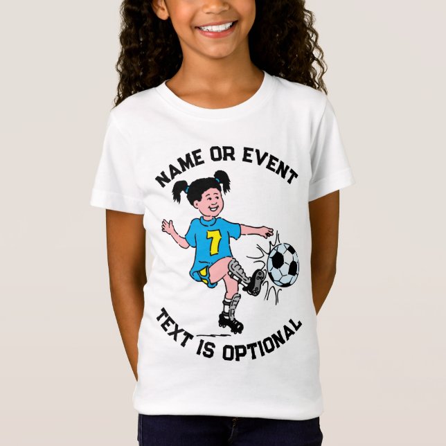 Girl Playing Soccer T-Shirt (Front)