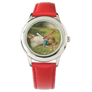 Girl Playing with Chicks (Hen and Chicken) Watch