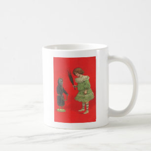 Girl Playing With Krampus Doll Coffee Mug