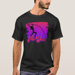 Girl Pole Vault Retro Colors Fun Pole Vaulting T-Shirt