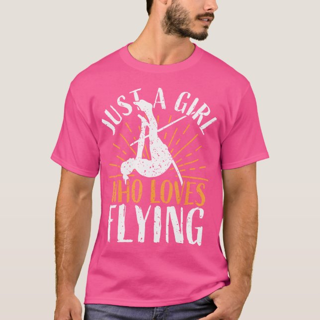 Girl Pole Vault - Woman Pole Vaulting T-Shirt (Front)