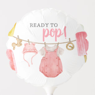 Girl Popsicle Baby Shower Balloon