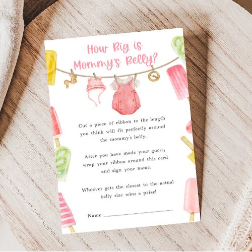 Girl Popsicle Baby Shower How Big Is Game