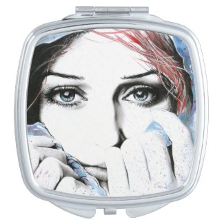Girl portrait Pretty eyes Watercolor painting art