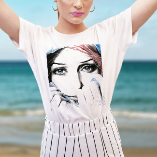 Girl portrait Pretty eyes Watercolor painting art