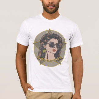 Girl portrait vintage style t-shirt design