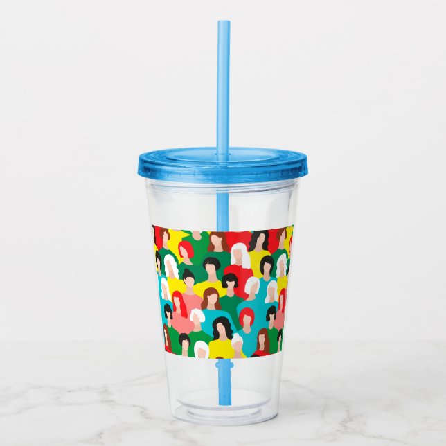 Girl power acrylic tumbler (Front)