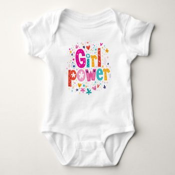 Girl Power Baby Bodysuit by MiniBrothers at Zazzle