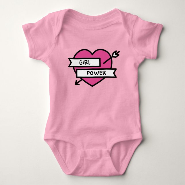 Girl Power Baby One Piece Bodysuit (Front)