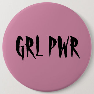Girl Power Badge Pink Pinback Button