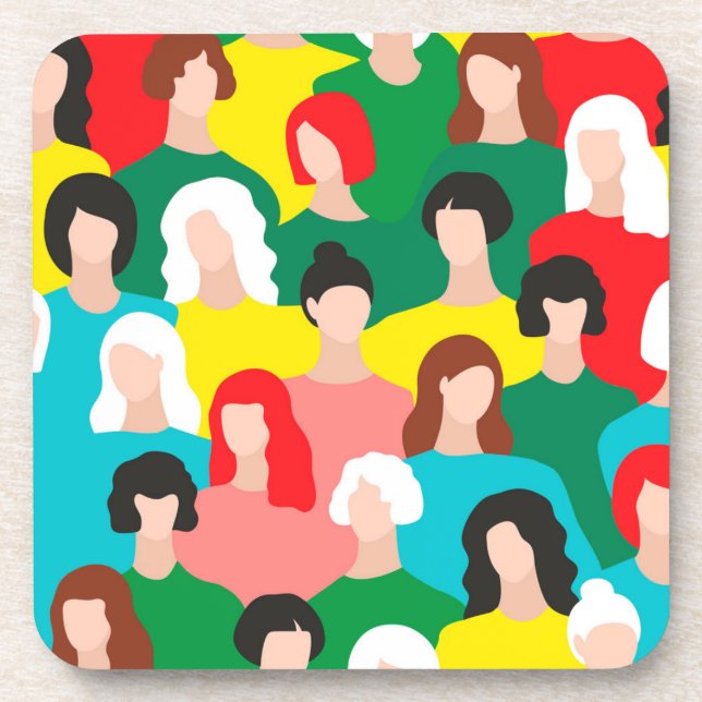 Girl power beverage coaster (Front)