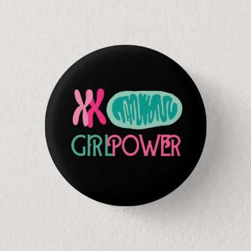 Girl Power black Button