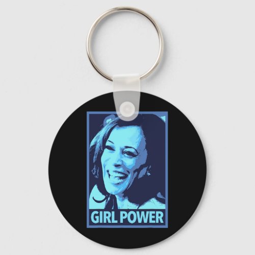 Girl Power blue  Keychain