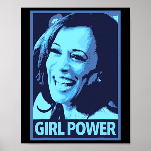 Girl Power blue  Poster