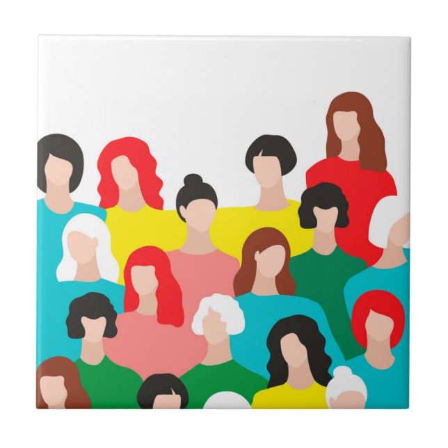 Girl power ceramic tile (Front)