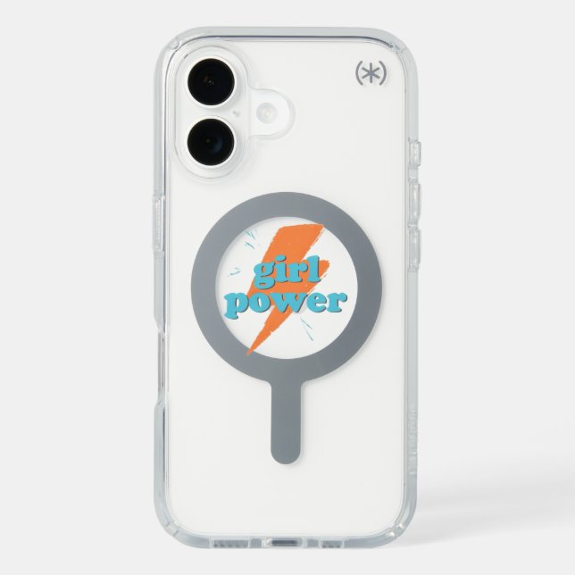 Girl Power Clear Phone Case (Front)