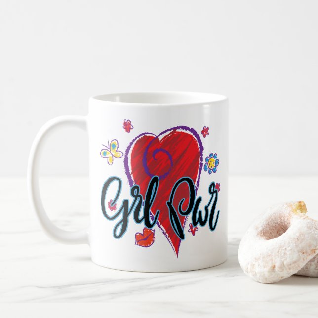 Girl Power Coffee Mug (With Donut)