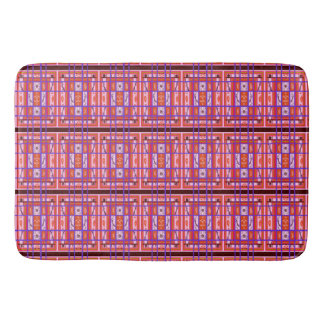Girl Power Curvy Plaid abstract bath mat