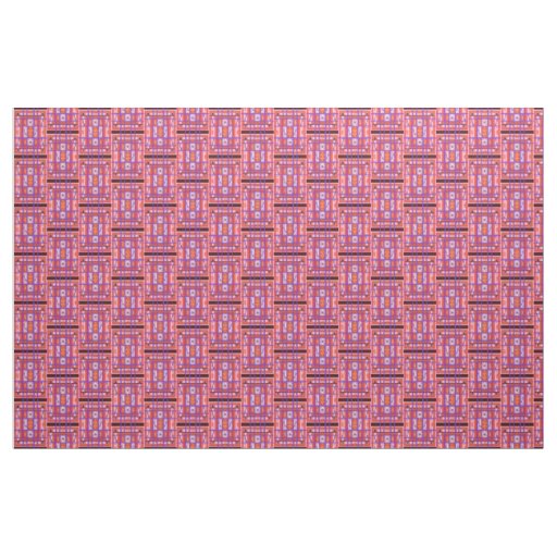 Girl Power Curvy Plaid Abstract folk art fabric