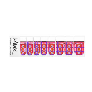 girl power curvy plaid abstract nail art