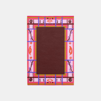 Girl Power Curvy Plaid Border Small Art Rug