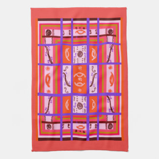 girl power curvy plaid kitchen towel