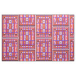 girl power curvy plaid pink fabric