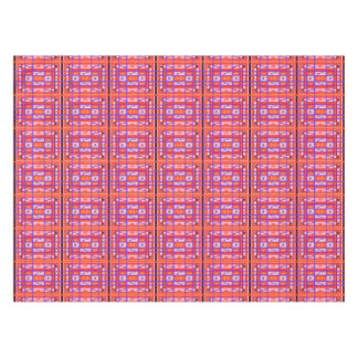 girl power curvy plaid repeat pattern tablecloth