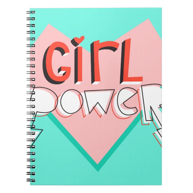 Girl power. Cute design with bright graphic slogan Notebook (Front)
