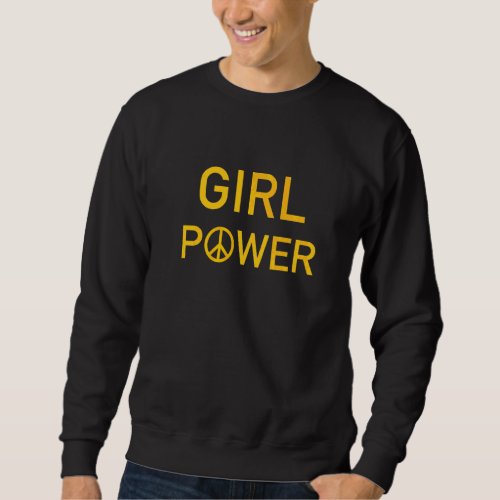 Girl Power Cute Vintage Peace Sign Female Empowerm Sweatshirt