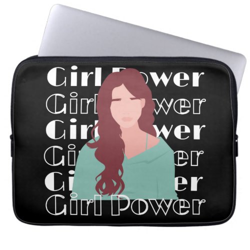Girl Power Drawing Woman portrait Laptop Sleeve