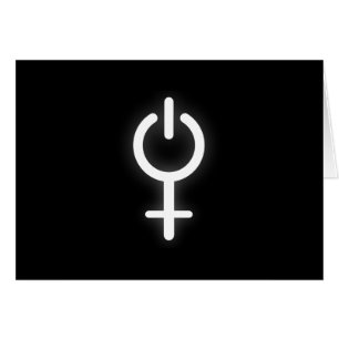 Girl Power Electronic Symbol for Gamer Female Sign Cards