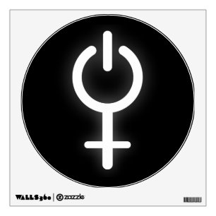 Girl Power Electronic Symbol for Gamer Female Sign Wall Sticker