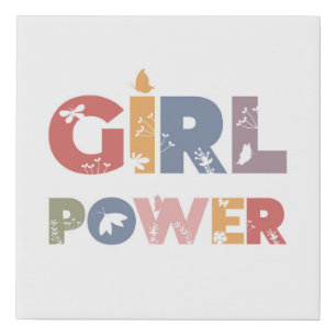 Girl Power Faux Canvas Print